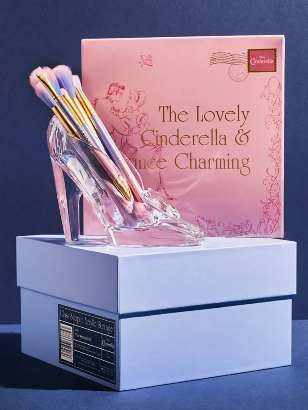 New Spectrum Disney Cinderella Acrylic Slipper Brush Holder FINAL PRICE NO OFFER